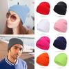 Women's Solid Color Knitted Hat Outdoor Earprotective Warm Overhead Hat Men's Acrylic Wool Hat
