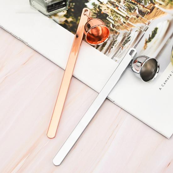 Свечегаситель в форме колокола с длинной ручкой, фитиль для чайной свечи из полированной нержавеющей стали