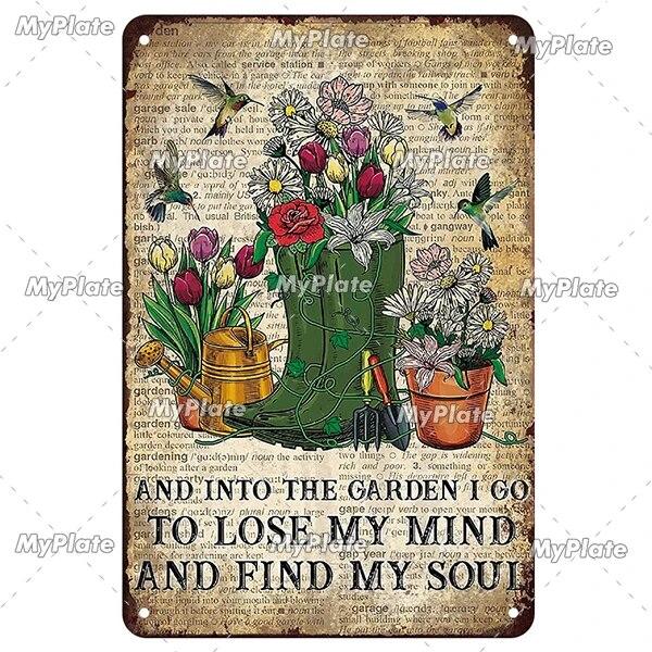 [MaPalte]Vintage Garden And Tools Metal Sign Tin Sign Decoration Plaque Home Wall Decor Bar Sign Home Decor Poster Drop Shipping