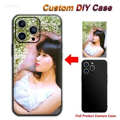 Индивидуальная печать фото на чехле для iPhone 16 Силиконовый чехол Логотип для 14 Pro до 17 Pro Милые девушки Ударопрочный чехол для телефона