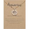 12 Zodiac Signs 3D Image Pendant Necklace Ins In Stock Zodiac Card Collarbone Chain
