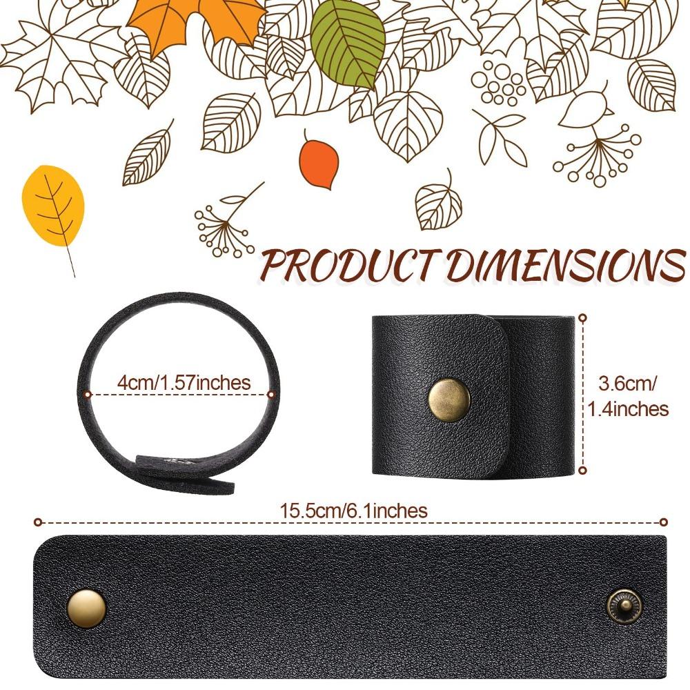 12Pcs Handmade Napkin Rings Faux Leather Napkin Ring Holders Napkin Ring Buckles  Family Gatherings