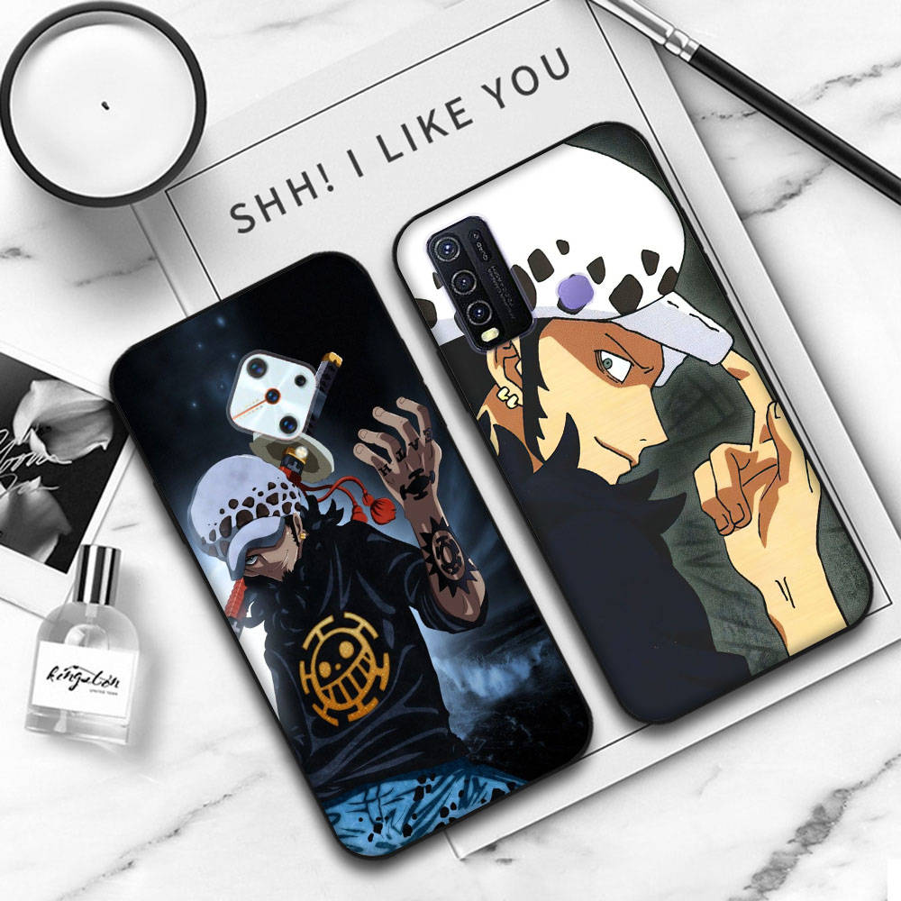 JW60Trafalgar Law черный мягкий чехол для Samsung Note 20 Lite S24 Ultra S23 A03 A05 A06 A11 A71 A15 A16 A13 A24 A25 A33 A52 A53 A50 M55 M35 Plus