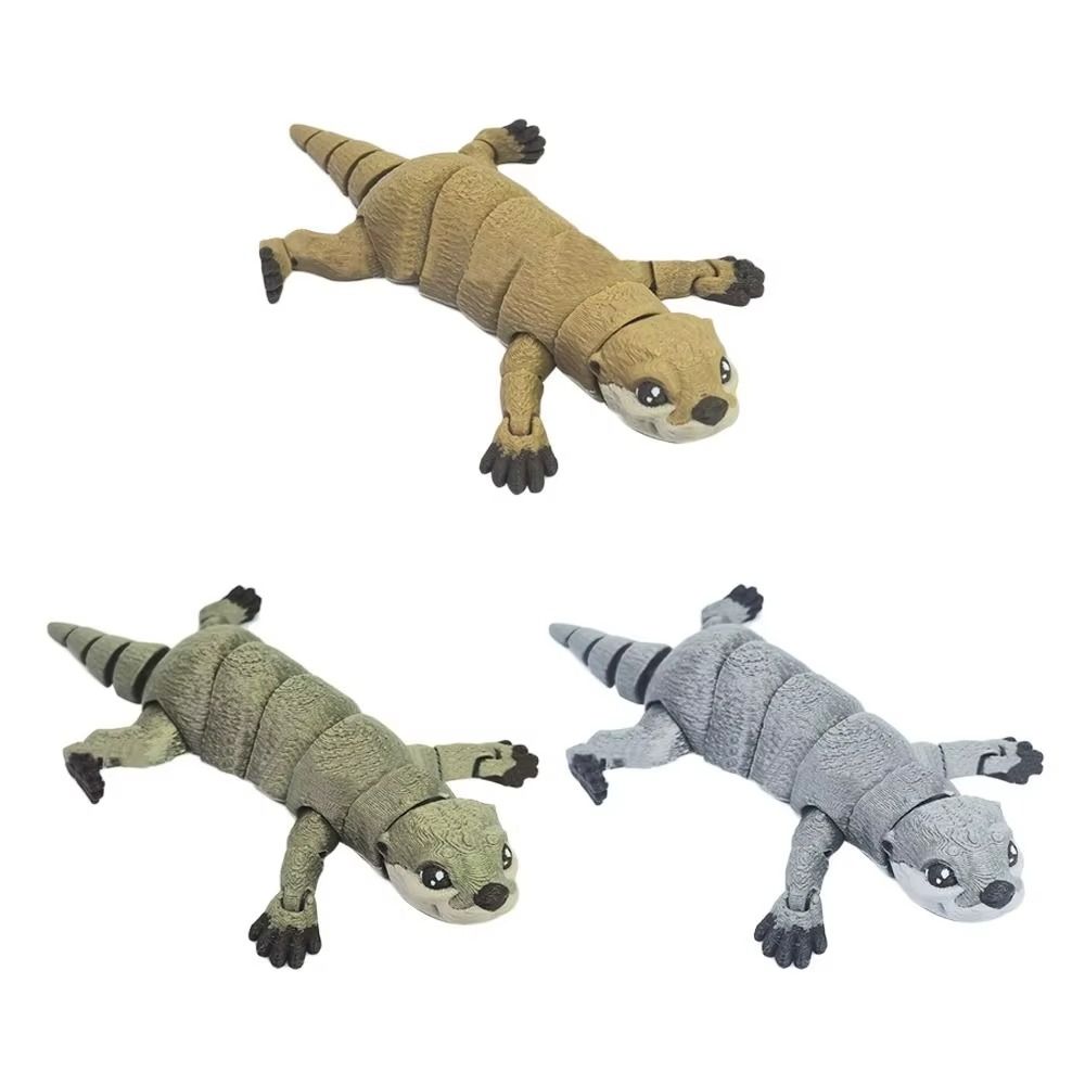 Креативный дизайн Игрушка-модель выдры из PLA Милая мини-кукла выдры 3D-печать выдры Креативный дисплей