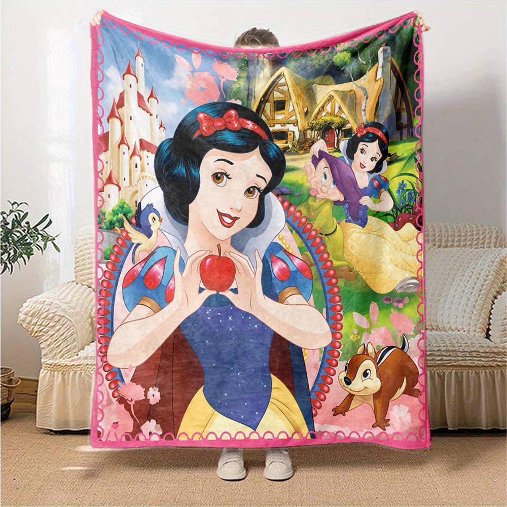 Snow White'S Apple Adventure Flannel Blanket Super Soft Warm Cozy Blanket For Sofa Bed Office Travel Allseason Home Decor Gift