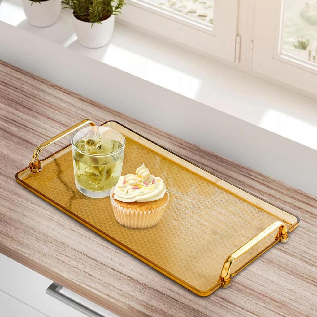 Поднос для сервировки с ручкой, поднос для туалетного столика, обеденная тарелка, органайзер для туалетного столика в ванной, поднос для праздничного стола, центральный элемент для гостиной