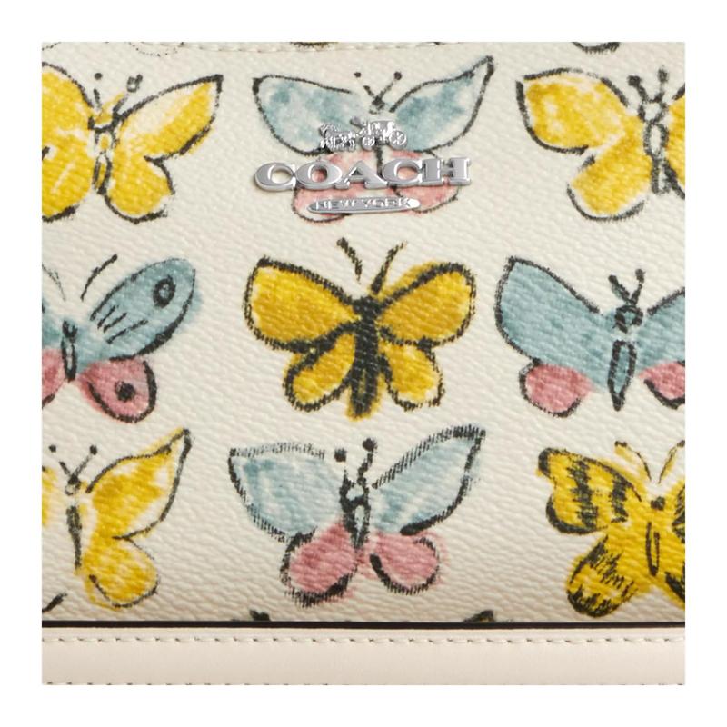 COACH Teri 19 Butterfly Print Coated Canvas Hand Crossbody Shoulder Bag Small Women's Multicolor