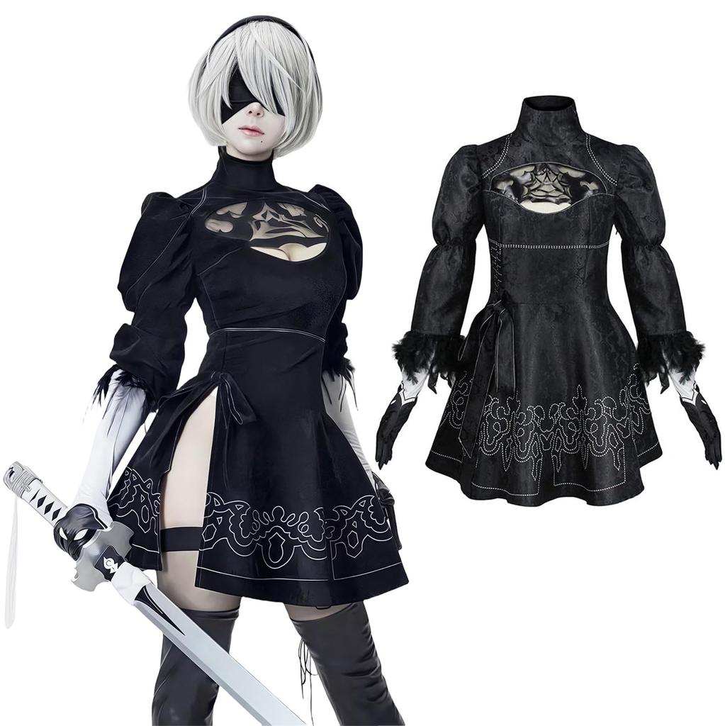 NieR Cosplay YoRHa 2 Type B Toobee 2B Cosplay NineS 9S Cosplay A2 Cosplay A2 NieR Automata Costume Event Halloween Costume School Festival [NOKIJP]