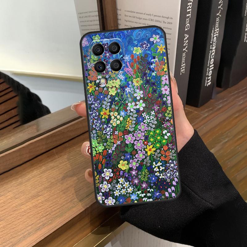 Яркая Цветочная Живопись Художественный Чехол Для Samsung Galaxy M56 M06 M16 M36 M52 M32 M12 M54 M34 M14 M35 M55 M15 M11 M31 M13 M53