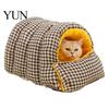 Non-slip Bottom Cat Hideaway Plush Cave Bed, Warm Enclosed Bed with Anti-slip Bottom, Cozy Indoor Hideaway, Washable Pet Tent for Cats Hiding Sleeping