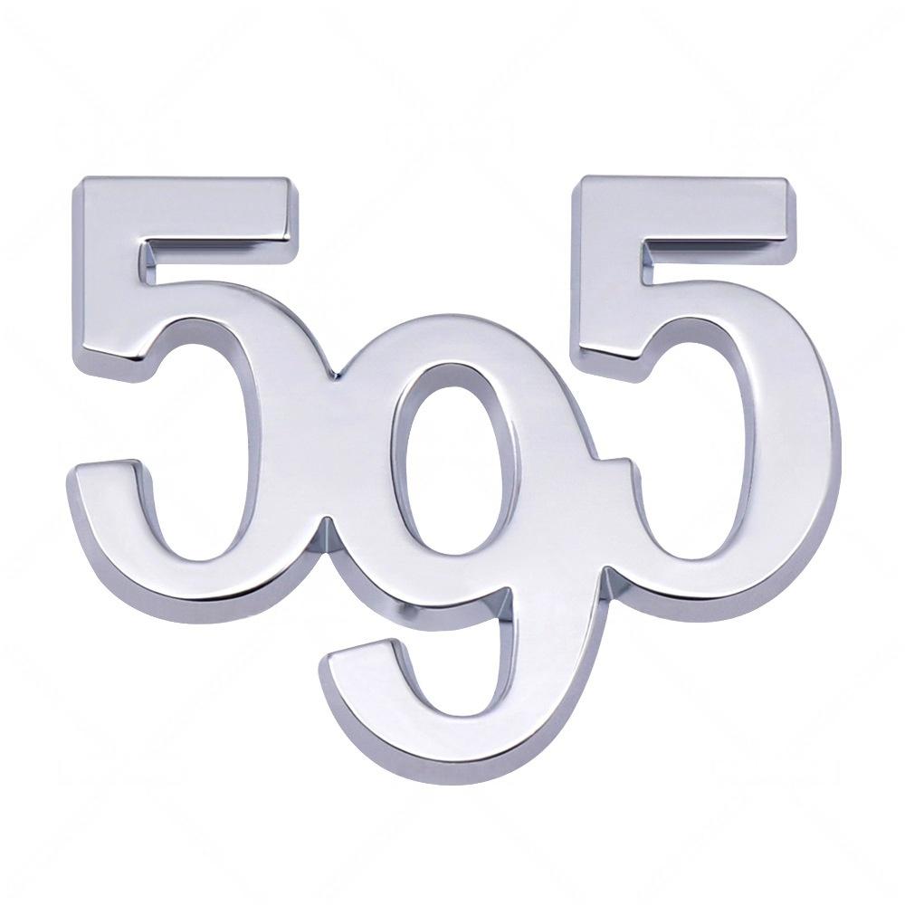 3D Metal 595 695 Tunismo Esseesse Competizione Badge Logo Car Rear Trunk Emblem Decal Stickers for Abarth