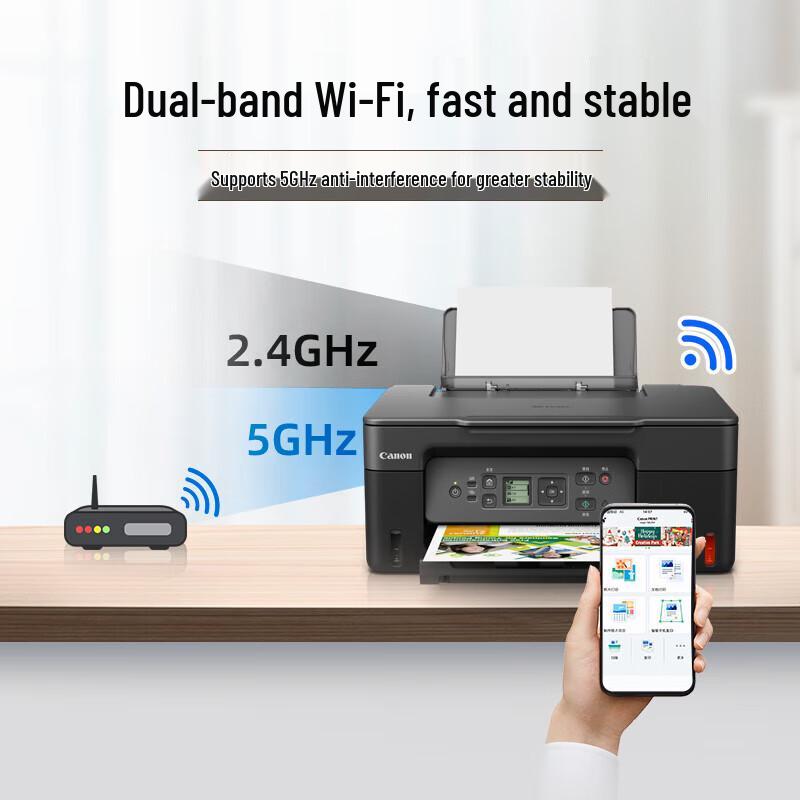 Canon G3870 Refillable Color Wireless All-in-One Printer CN plug (adapter included)