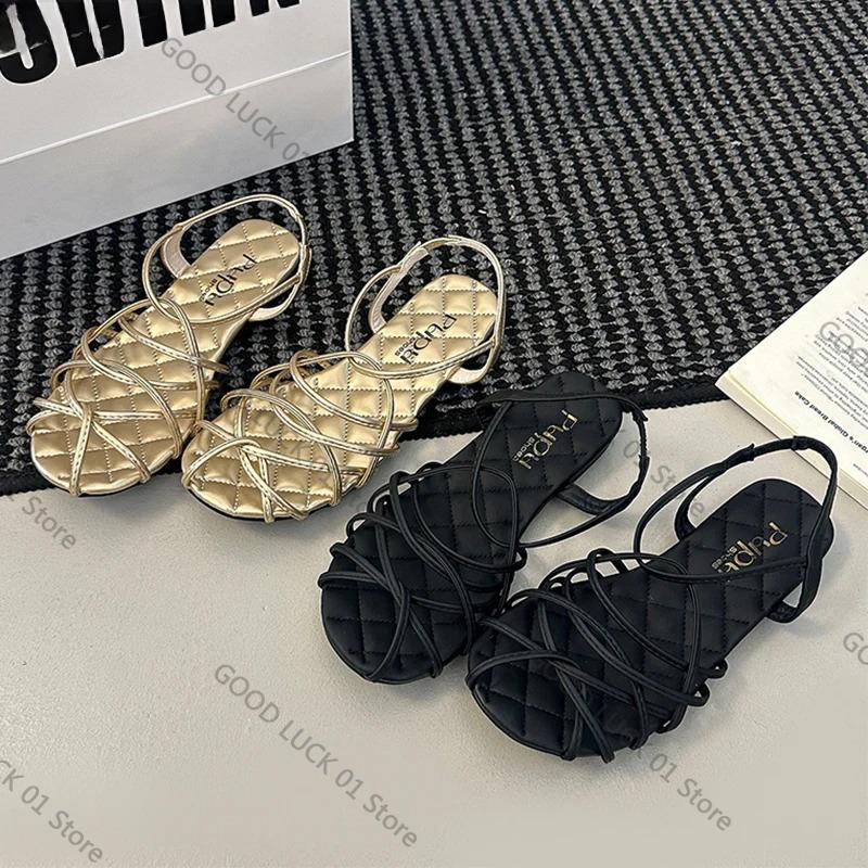 Модные балетки Женские сандалии Дизайнерская повседневная обувь Модные шлепанцы Рим 2025 Ходьба Пляжные шлепанцы Новые нарядные слайды Женская обувь