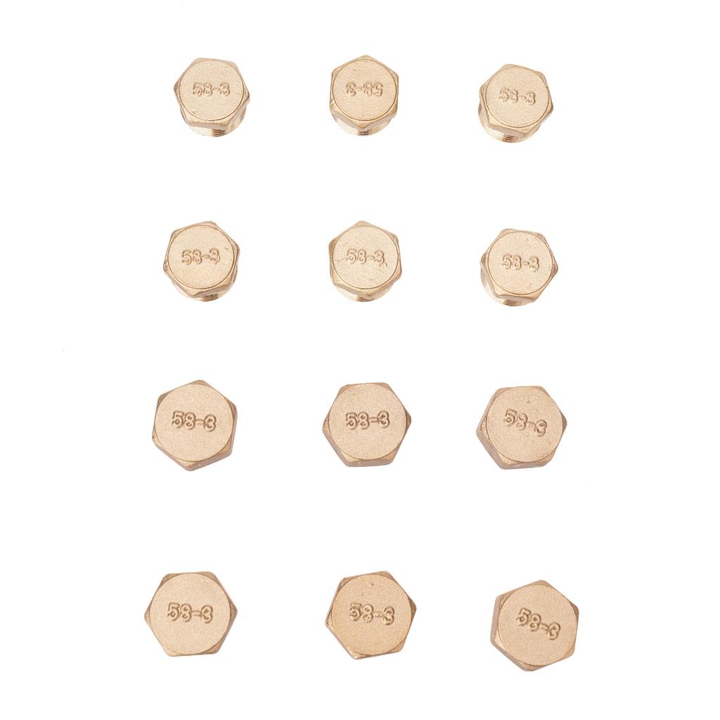 Upgraded Threaded Pipe Stoppers Blanking Plug Threaded Pipe Closures Sealing Solution 12pcs/set for Water Connections