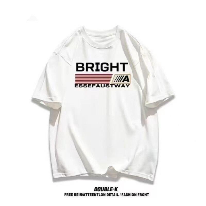 Женский летний свободный повседневный принт, новый универсальный топ с короткими рукавами