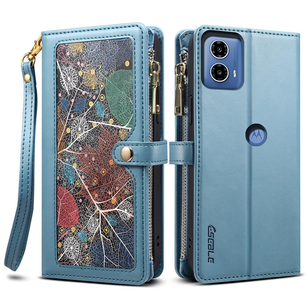 ESEBLE Galaxy Series For Motorola Edge 50 Fusion 5G Case RFID Blocking Leather Phone Cover