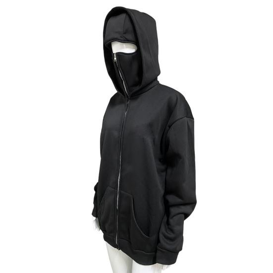 Зимняя теплая толстовка с капюшоном, однотонная повседневная куртка унисекс с двойным капюшоном, свободный крой, толстая теплая толстовка, пальто