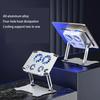X16 Aluminum Alloy Multi Function Air-cooled Folding Adjustable Bracket w/ 4 Cooling Fan for Mini Tablet Universal Radiator