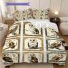 Owl Pattern Bedding Quilt Set Quilt Cover Pillowcase Home Decoration Birthday Gift (1 * duvet cover + 2 * pillowcase, without core)