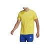 Adidas Футболка с коротким рукавом и круглым вырезом с логотипом, мужская футболка, желтая HL5991