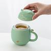 Lucky Cat Tea Mug Ceramic Cups Cover Filter Office Water Mugs Traveling Bag Separation Teacup Drinkware Coffee and Tea Tools
