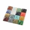 Authentic Natural Quartz Chakra Pyramid Stone Set For Meditation Healing And Spiritual Growth