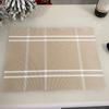 Table Placemat Plaid Print Table Mat Washable Heat Resistant Heat Resistant Placemat