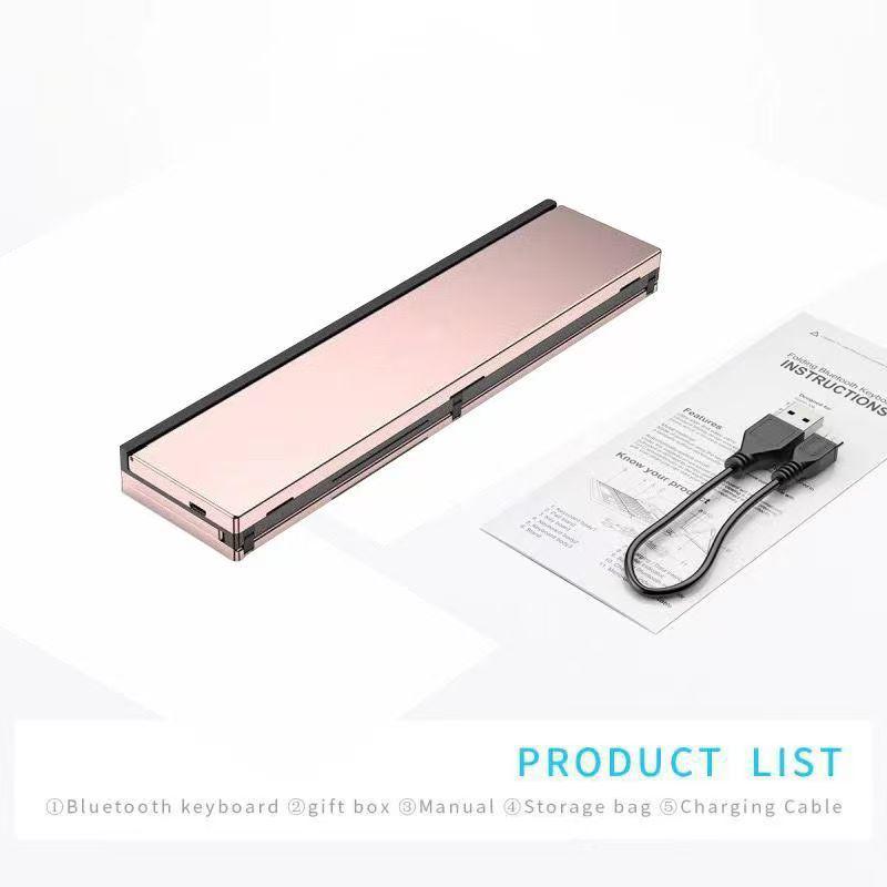 Компактная складная Bluetooth-клавиатура - Бесшумная, перезаряжаемая и портативная для мобильных телефонов и планшетов
