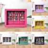 Anxiety Relief Mini Bookshelf Wooden Miniature Simulated Bookshelf with 200 Pcs Mini Book