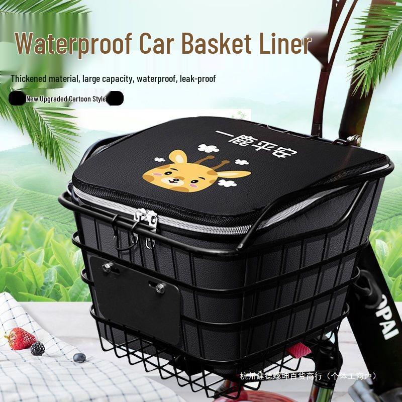 Electric Scooter Basket Liner - Waterproof, Snowproof, Universal Fit with Lid