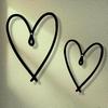 2Pcs Metal Love Heart Wall Decoration Hollow Heart Shape Wall Art Sculpture Home Living Room Bedroom Hanging Ornament