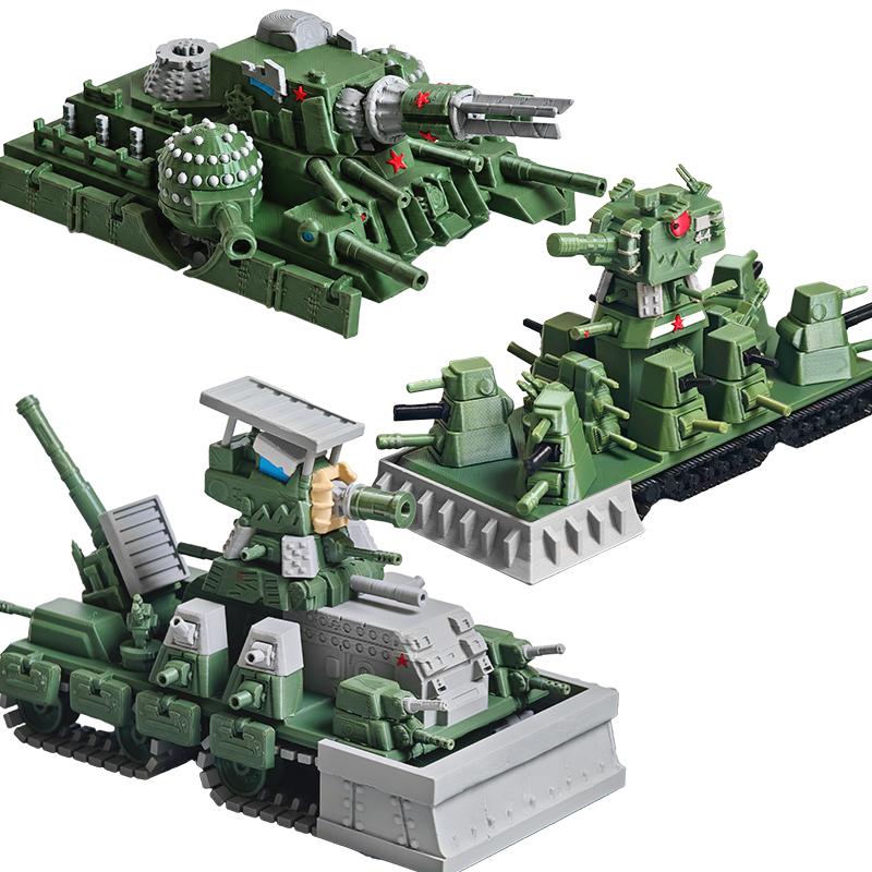 Новая Технология Модель Военного Танка 3D Печать Креативный KV44 Карл Монстр Танки Украшение Транспортное Средство Транспортное Средство Игрушка Для Рождественских Подарков