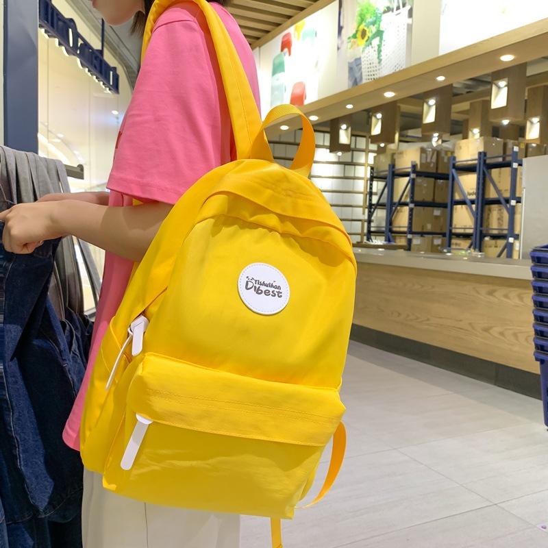 Женский школьный рюкзак, легкий, в стиле колледжа, однотонный рюкзак для старшеклассников