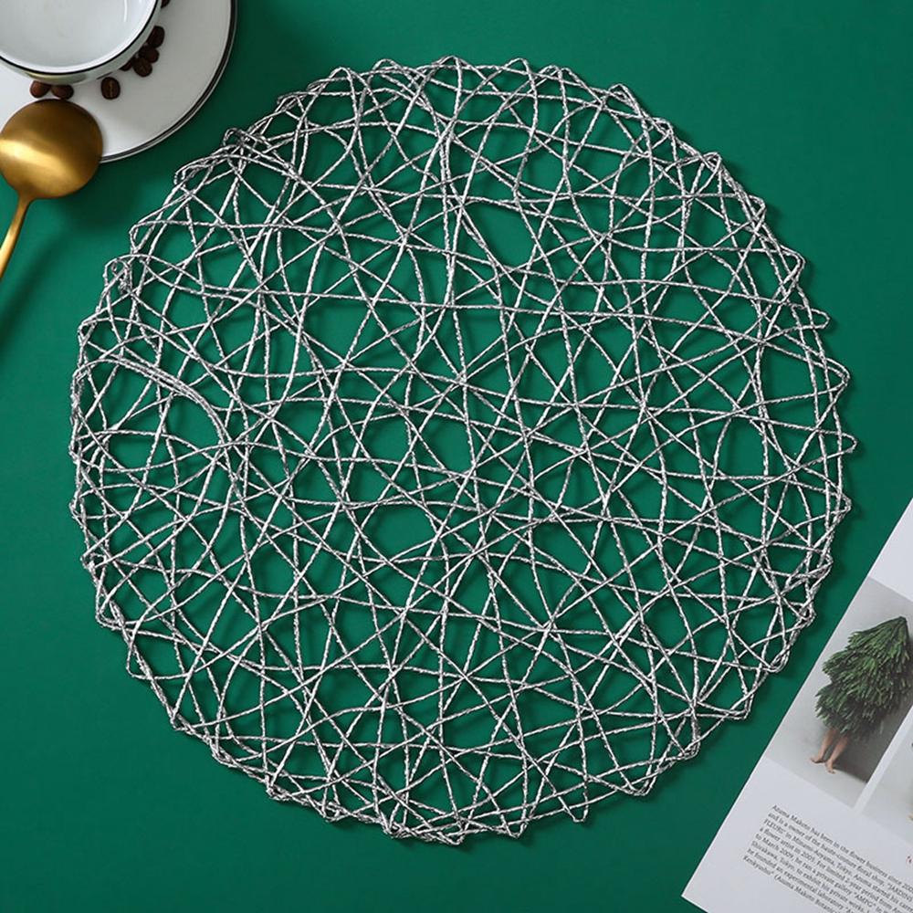 38cm Rural Woven Dining Mat Kitchen Dinnerware Cup Pads Placemat Coaster