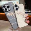 Простой ударопрочный мягкий чехол TPU с принтом бабочки для iPhone 16 Pro Max 15 Pro 14 13 12 11, защита линз, матовая кожаная текстура, тонкий чехол для телефона