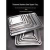 HANDUNYOU Extra Thick Rectangular Stainless Steel Tray