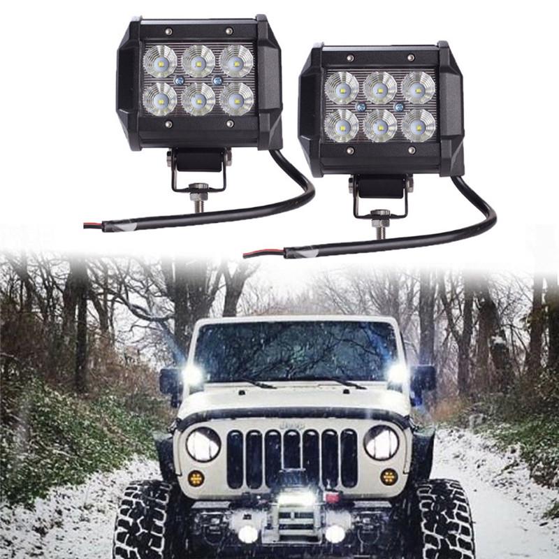 18W Led Work Light 4Wd Offroad Spot Противотуманная фара Atv Suv Ute Дальняя лампа для джипа