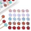 10Pcs Sakura Crystal Glass Beads Flower Loose Spacer Beads for Jewelry Making