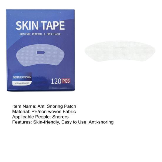 120 шт. антихраповый пластырь для тренировки дыхания носа, не наносящий вреда коже, наклейка для облегчения храпа, рот
