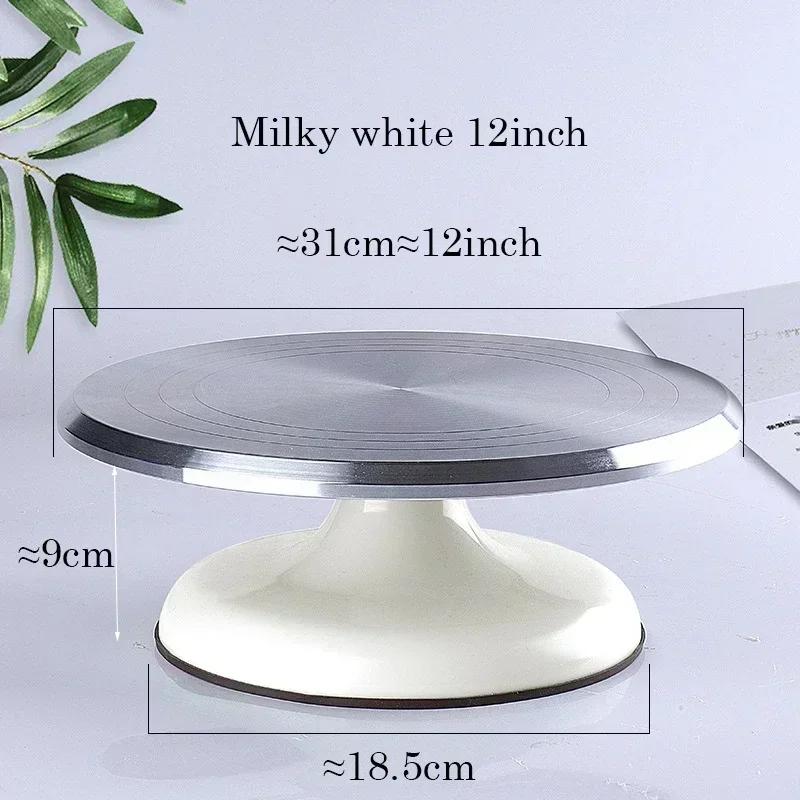 Baking Tools Aluminum Alloy Birthday Cake Turntable Plastic Ceramic Turntable Glass Turntable 10/12 INCH Flower Mounting Table