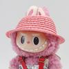 Doll Straw Hat for Dollhouse Miniature 17cm Labubu Color Match Hat Kawaii Cute Doll Accessories Kids Girls Toys