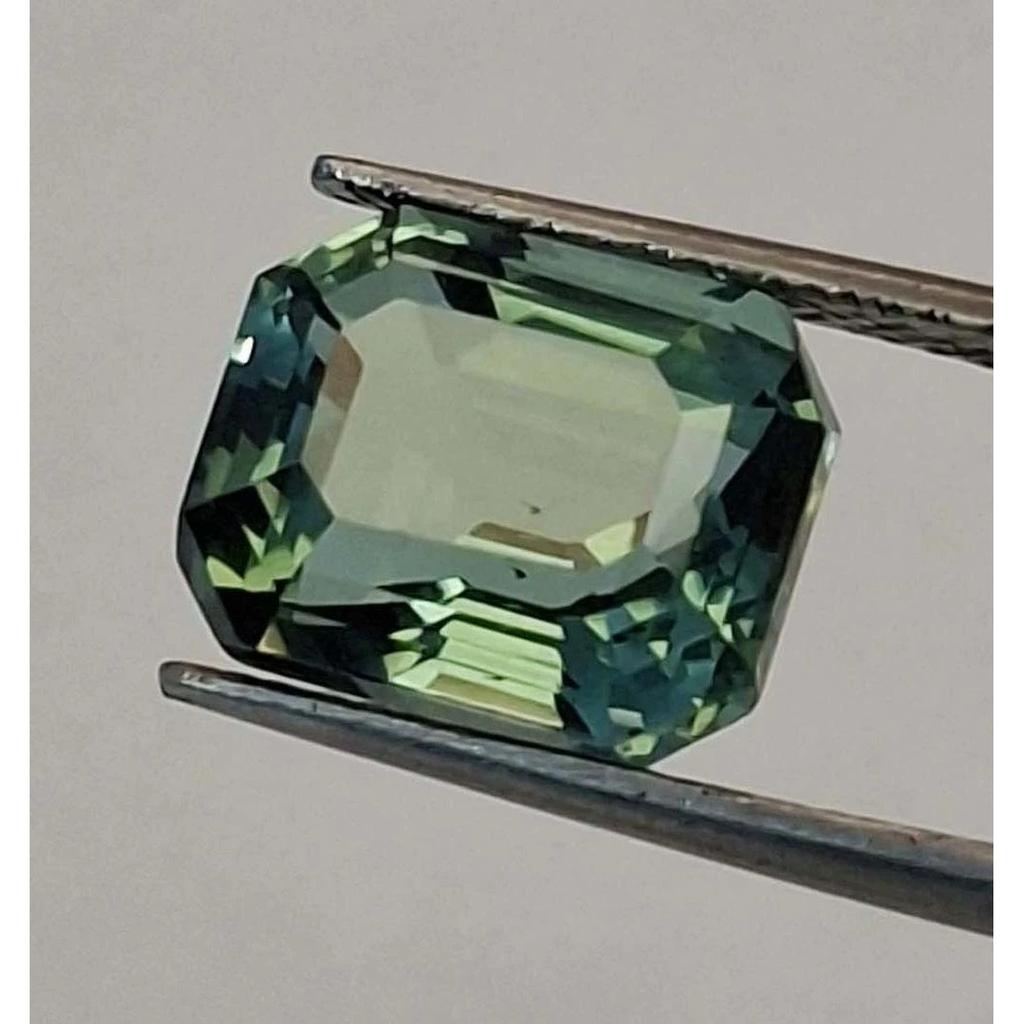 Stunning Green Sapphire Emerald Cut 5-7 Ct Certified Loose Gemstone