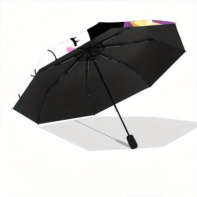 1pc Star Kuromi Automatic Opening and Closing Umbrella - Small Umbrella Suitable for Various Occasions, Portable 3-Fold Small Umbrella for Men and Wom