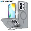 KEYSION Магнитный чехол для телефона с подставкой для линзы для Redmi 15C 171 мм Матовый полупрозрачный ударопрочный задний чехол для Xiaomi POCO C85