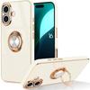 Case for iPhone 16 - Silicone Protection - Ultra Slim - 360° Rotating Ring - Anti-Scratch - Flexible