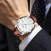 LIGE New Simple Luxury Men's Watch Military Leather Mens Watch Quartz Clock Waterproof Luminous Date Watch for Men reloj hombre