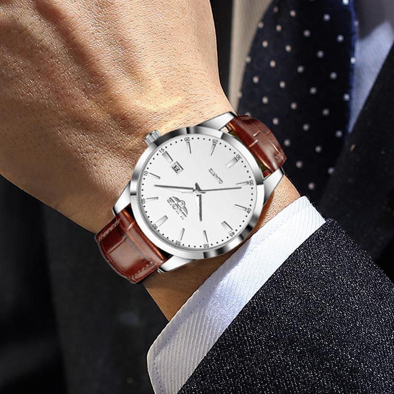LIGE New Simple Luxury Men's Watch Military Leather Mens Watch Quartz Clock Waterproof Luminous Date Watch for Men reloj hombre