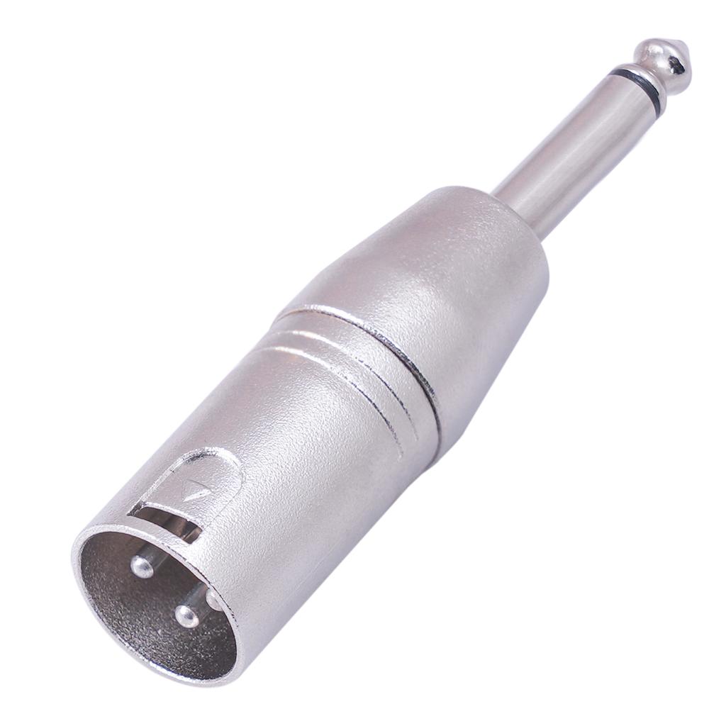 Durable Metal Housing Converter 6.35mm 1/4 Inch TRS Male To XLR Male Adapter for Microphones, Mixers, and Amplifiers