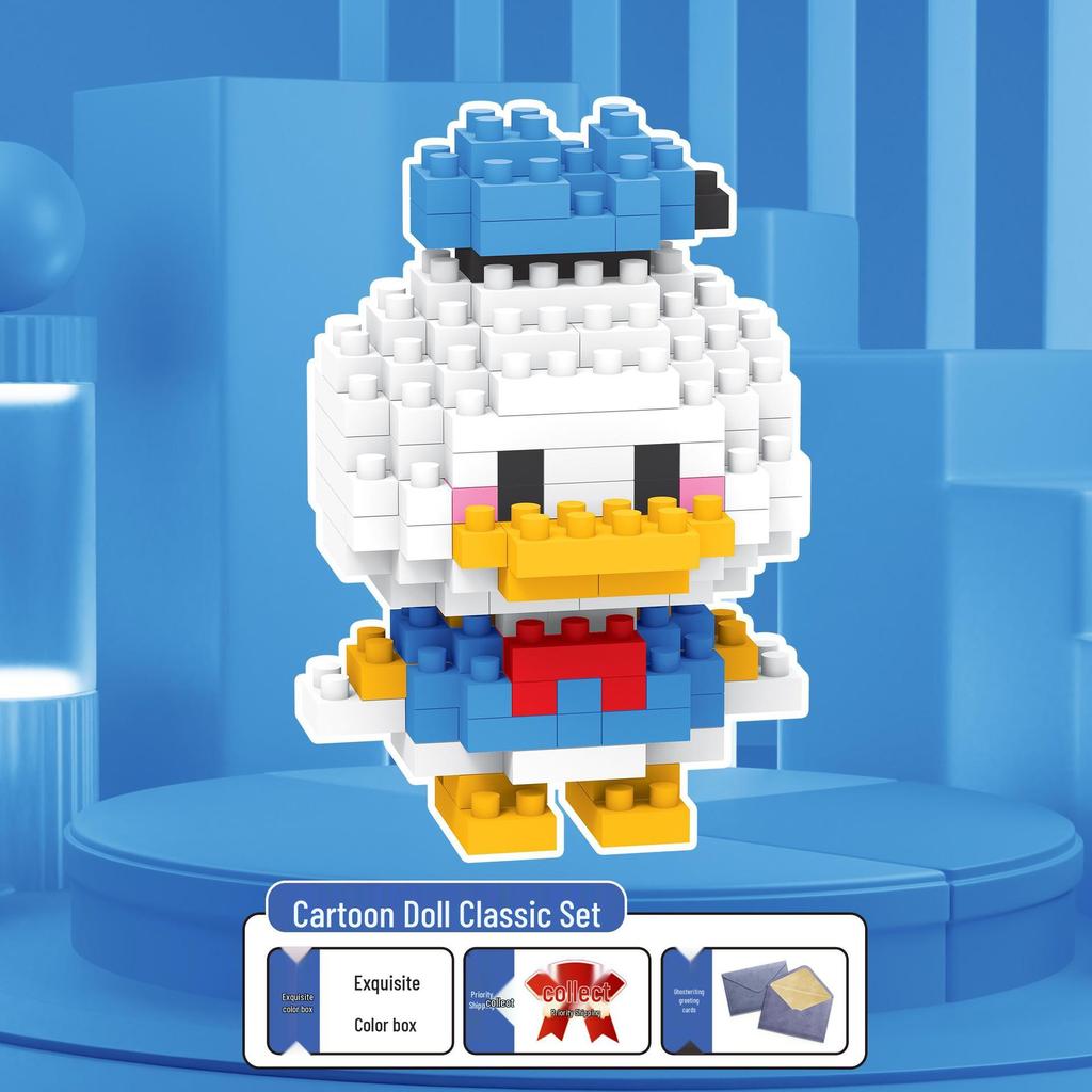 Мультяшные фигурки из микрочастиц, совместимые с LEGO - Детская развивающая игрушка-конструктор в слепой коробке, украшения