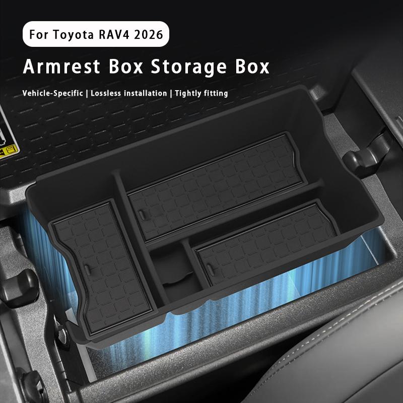 Car Centre Console Armrest Storage Box ABS Armrest Storage Box Organizer Tray Car Interior Accessoriesies For Toyota RAV4 2026